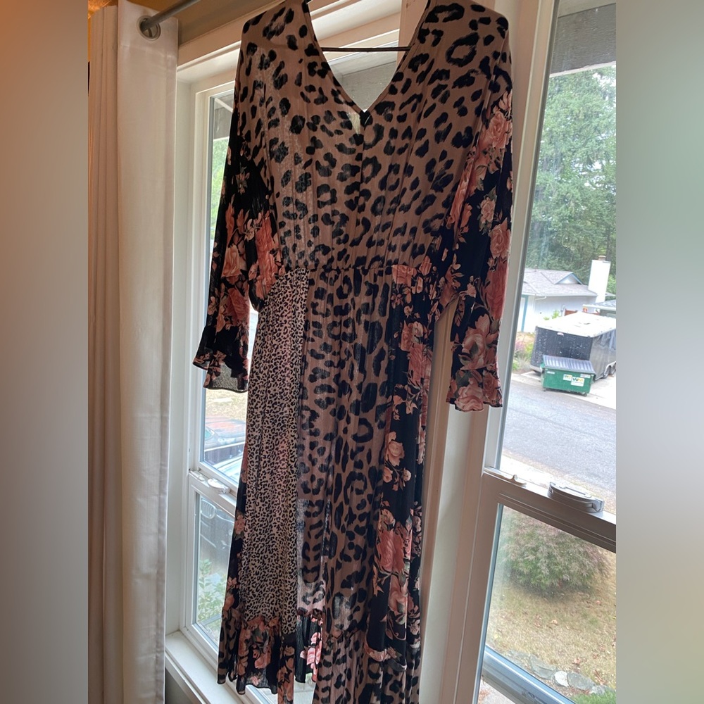 GiGio high low ruffle tunic dress size L